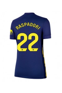 Atletico Madrid Giacomo Raspadori #22 Jalkapallovaatteet Naisten Vieraspaita 2025-26 Lyhythihainen